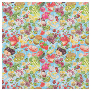 Tropische Früchte, die zur Gänze getränkt werden,  Stoff