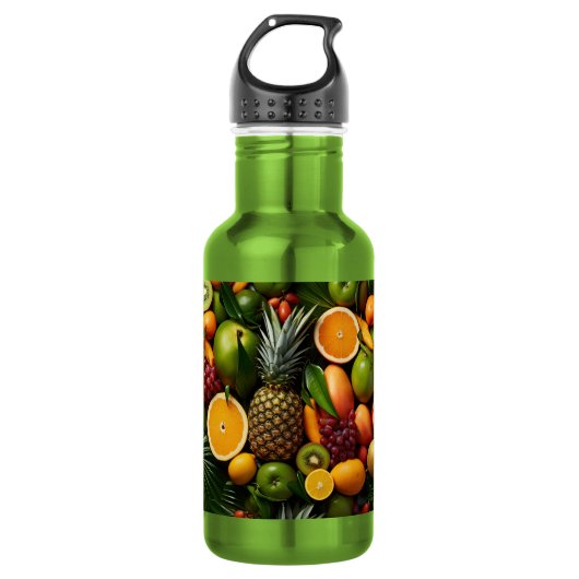 Tropische Früchte Edelstahlflasche (Vorderseite)