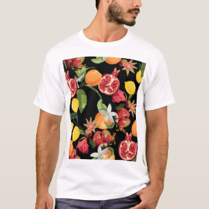 Tropische Früchte: Exotischer, nahtloser Hintergru T-Shirt