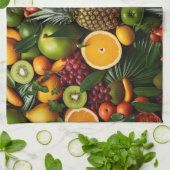 Tropische Früchte Geschirrtuch (Gefaltet)