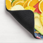 Tropische Früchte im benutzerdefinierten Text Mousepad (Ecke)