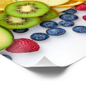 Tropische Früchte im benutzerdefinierten Text Poster (Ecke)