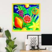 Tropische Früchte im Himmel. Jetzt kaufen Poster (Heimbüro)