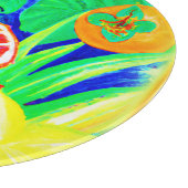 Tropische Früchte im Himmel. Jetzt kaufen Schneidebrett (Ecke)