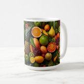 Tropische Früchte Kaffeetasse (VorderseiteRechts)