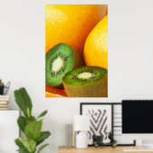 Tropische Früchte: Kiwi und Grapefruits Poster (Heimbüro)