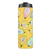 Tropische Früchte: Lebhaftes Druckmuster Thermosbecher (Vorderseite)