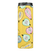 Tropische Früchte: Lebhaftes Druckmuster Thermosbecher (Rückseite)