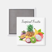 Tropische Früchte Magnet (Vorderseite/Rückseite)