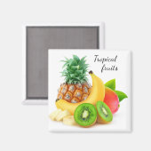 Tropische Früchte Magnet (Vorderseite/Rückseite)