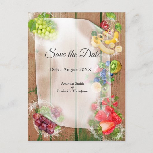 Tropische Früchte mit Mundwasser Ankündigungspostkarte (Vorderseite)