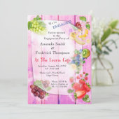 Tropische Früchte mit Mundwasser Einladung (Stehend Vorderseite)