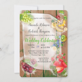 Tropische Früchte mit Mundwasser Einladung