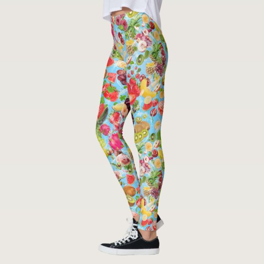 Tropische Früchte mit Mundwasser Leggings (Links)