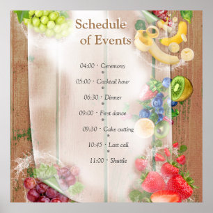 Tropische Früchte mit Mundwasser Poster