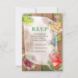 Tropische Früchte mit Mundwasser RSVP Karte