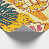 Tropische Früchte, Muster Geschenkpapier (Ecke)