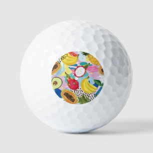 Tropische Früchte, nahtlos Vintages Muster. Golfball