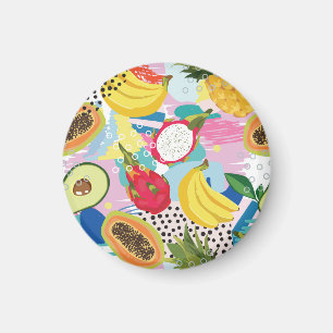 Tropische Früchte, nahtlos Vintages Muster. Magnet