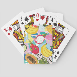 Tropische Früchte, nahtlos Vintages Muster. Spielkarten