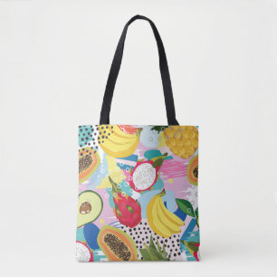 Tropische Früchte, nahtlos Vintages Muster. Tasche