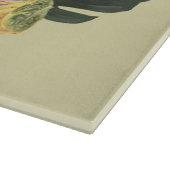 Tropische Früchte, noch lebendes Glas Schneidebrett (Ecke)