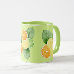 Tropische Früchte - Orangen, Zitronen, Limetten au Tasse