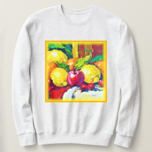 Tropische Früchte Pianting. Jetzt kaufen Sweatshirt (Design vorne)