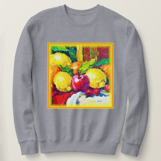 Tropische Früchte Pianting. Jetzt kaufen Sweatshirt (Design vorne)