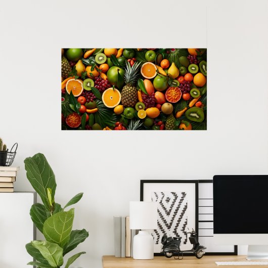 Tropische Früchte Poster (Heimbüro)