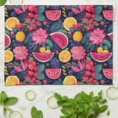 Tropische Früchte und Blume Geschirrtuch (Gefaltet)