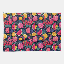 Tropische Früchte und Blume Geschirrtuch