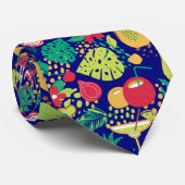 Tropische Früchte und Blume in Colorfu Krawatte (Gerollt)