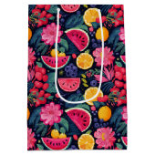 Tropische Früchte und Blume Mittlere Geschenktüte (Rückseite)