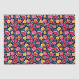 Tropische Früchte und Blume Seidenpapier