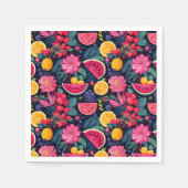 Tropische Früchte und Blume Serviette (Vorderseite)