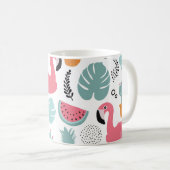 Tropische Früchte: Wiederholung des Musters. Kaffeetasse (VorderseiteRechts)