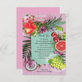 Tropische Früchte zum Mund gießen Vielen Dank RSVP Karte (Vorne/Hinten)