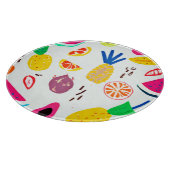 Tropische Früchtemuster Kunst. Jetzt kaufen Schneidebrett (Ecke)