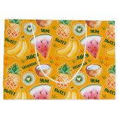Tropische Fruchtgeschenktasche Große Geschenktüte (Rückseite)