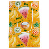 Tropische Fruchtgeschenktasche Mittlere Geschenktüte (Rückseite)