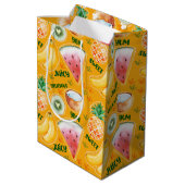 Tropische Fruchtgeschenktasche Mittlere Geschenktüte (Rückseite Schrägansicht)