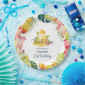 Tropische Fruchtgetränke Pool Party Erwachsene Geb Pappteller (Party)