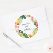 Tropische Fruchtgetränke Pool Party Erwachsene Geb Runder Aufkleber (Umschlag)