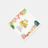 Tropische Fruchtgetränke Pool Party Erwachsene Geb Serviette (Ecke)