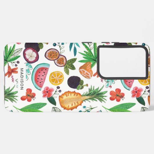 Tropische Fruchtgummi-Gesamtdruck Samsung Galaxy Hülle (Linke Seite)