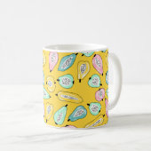 Tropische Fruchtmuster-Abbildung Kaffeetasse (VorderseiteRechts)