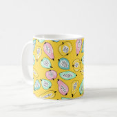 Tropische Fruchtmuster-Abbildung Kaffeetasse (Vorderseite Links)