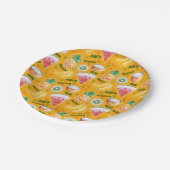 Tropische Fruchtpapierplatte Pappteller (Schrägansicht)