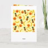 Tropische Fruchtsaftkarte Karte (Rückseite)